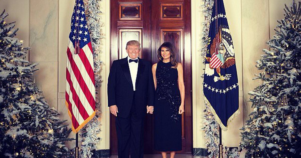 Donald And Melania Trump Release Their First Christmas Portrait